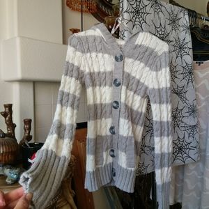 AEROPOSTALE Cardigan Knit Sweater with Hood